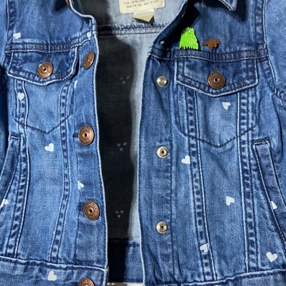 Oshkosh Jacket Jeans Heart Girls Kids Size 5 Blue - Picture 3 of 10